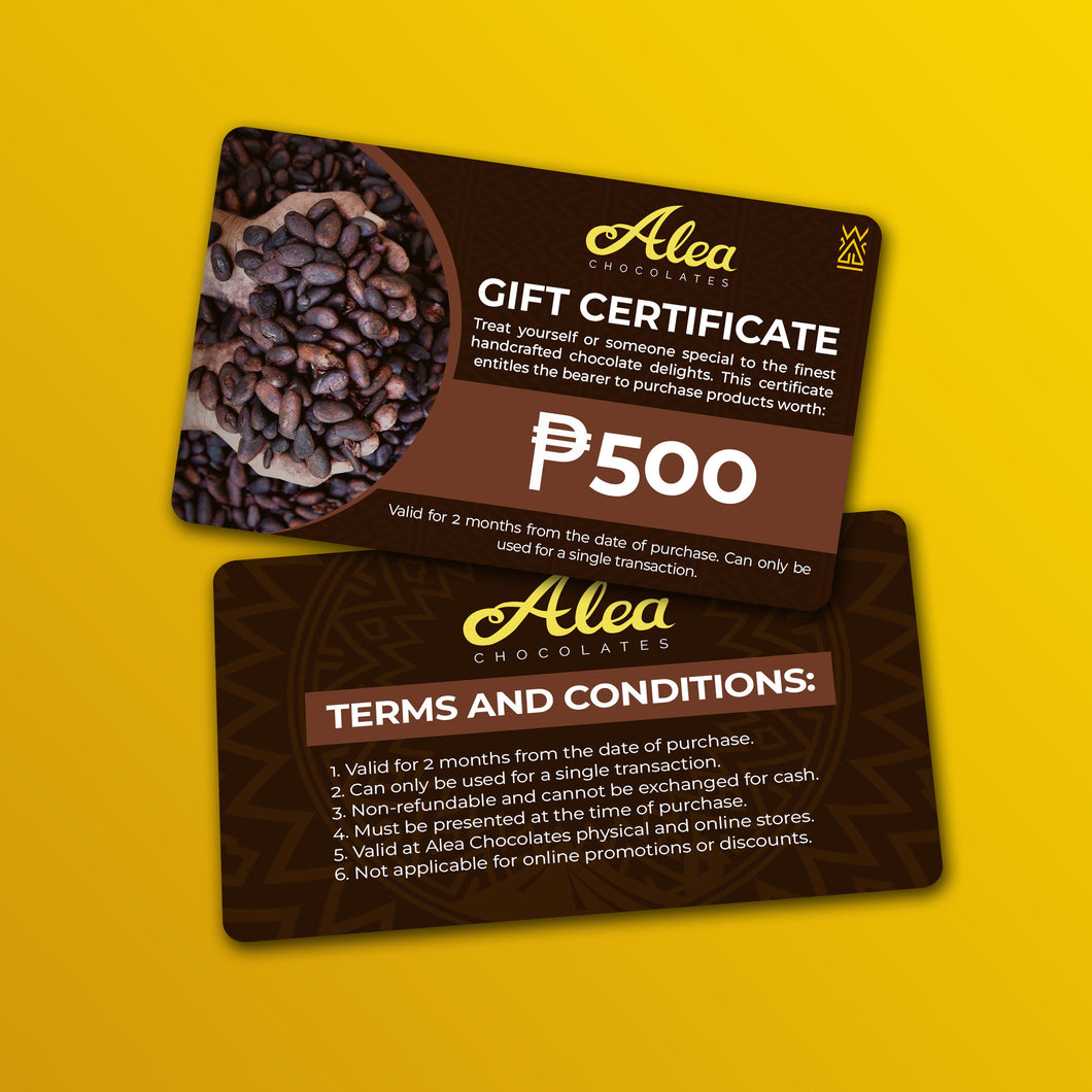 Alea Gift Certificates